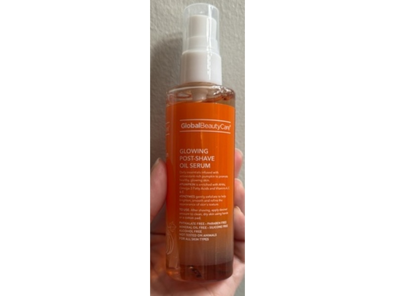 Global Beauty Care Super Pumpkin Glowing Post Shave Oil Serum, 3.3 fl oz/100 mL
