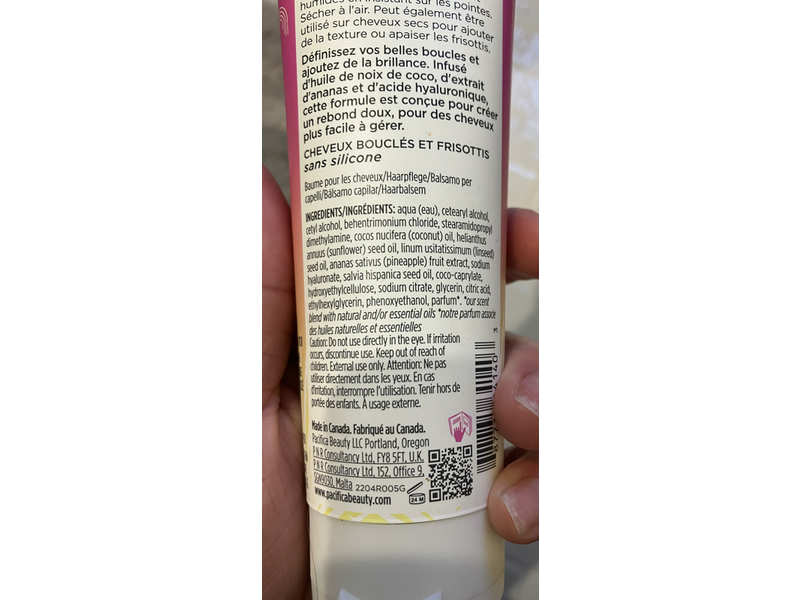 Pacifica Curl Defining Cream, Pineapple Swirl, 4 fl oz/118 mL