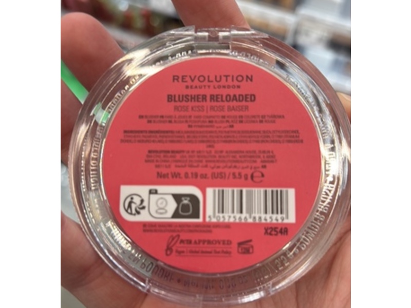 Revolution Beauty London Powder Blush, Rose Kiss, 0.19 oz/5.5 g