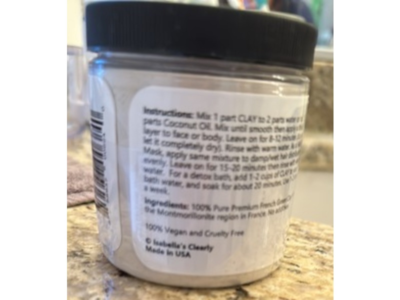 Isabella's Clearly Clay Pore Cleansing Mask, 8 oz/230 g