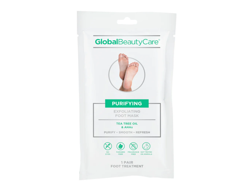 Global Beauty Care Exfoliating Foot Mask, Purifying, 1 Pair