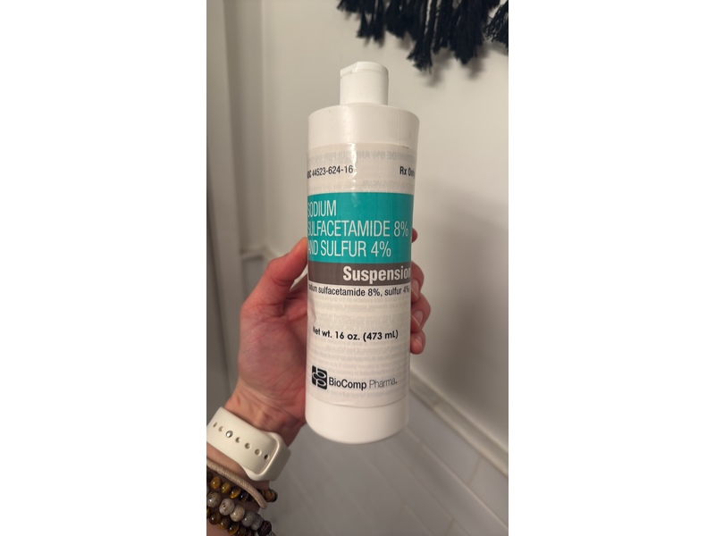 Sodium Sulfacetamide 8% and Sulfur 4% Suspension, 16 oz/473 mL, BioComp Pharma (Rx)