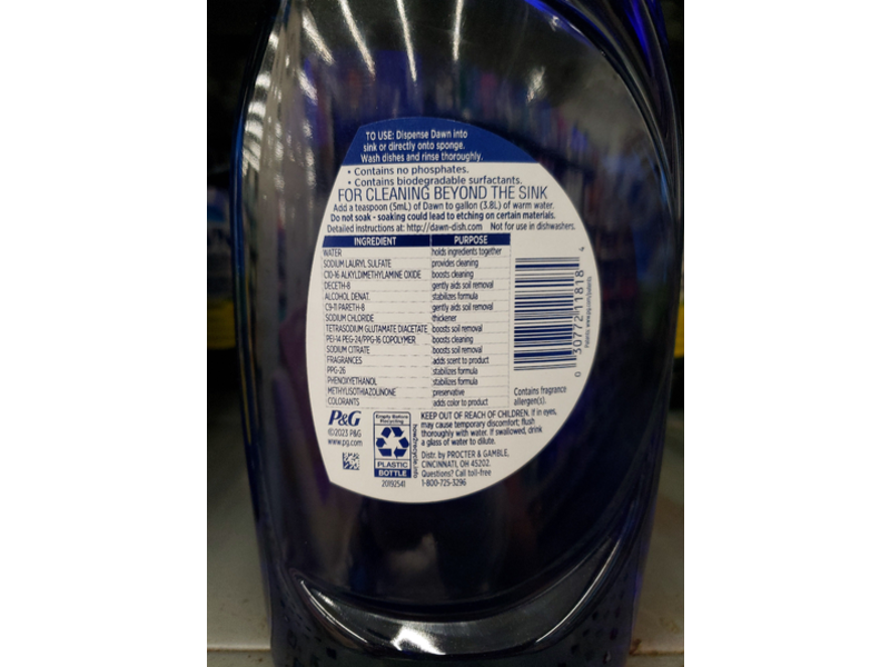 Dawn Platinum Dishwashing Liquid, Clean Lemon, 32.7 fl oz/967 mL