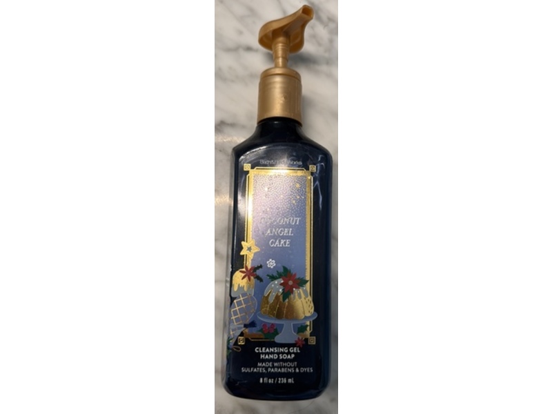Bath & Body Works Cleansing Gel Hand Soap, Coconut Angel Cake, 8 fl oz/236 mL, Pack Of 2