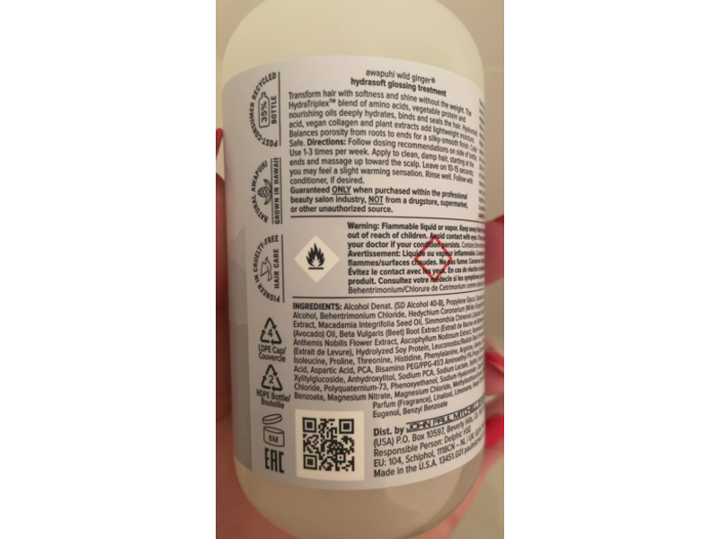 Paul Mitchell Awapuhi Wild Ginger HydraSoft Glossing Treatment, Hydra Triplex, 8 fl oz/236 mL