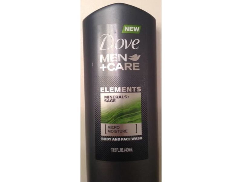 Dove Men+Care Body+Face Wash, Minerals & Sage, 13.5 fl oz/400 mL