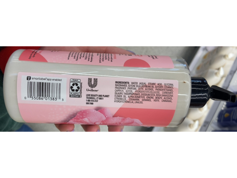 Love Beauty & Planet Body Lotion, Petal Soft, Rose + Vitamin B3, 16 fl oz/473 mL