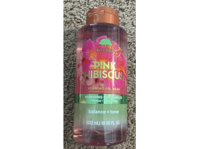 Tree Hut Foaming Gel Wash, Pink Hibiscus, 18 fl oz/532 mL