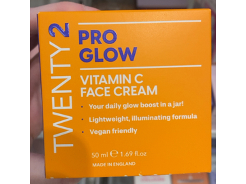 Twenty 2 Pro Glow Face Cream, Vitamin C, 1.69 fl oz/50 mL
