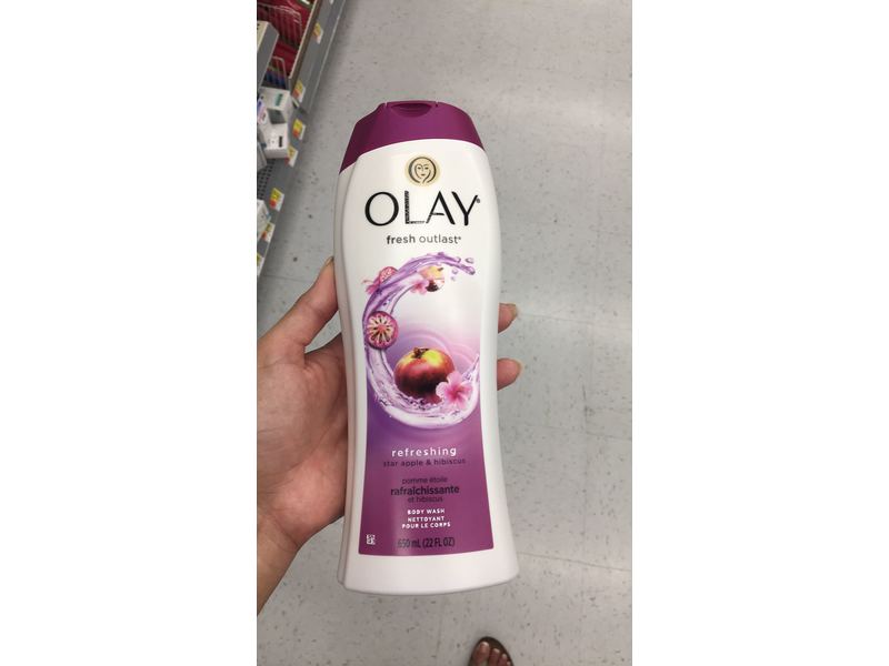 Olay Fresh Outlast Body Wash, Star Apple & Hibiscus, 22 oz