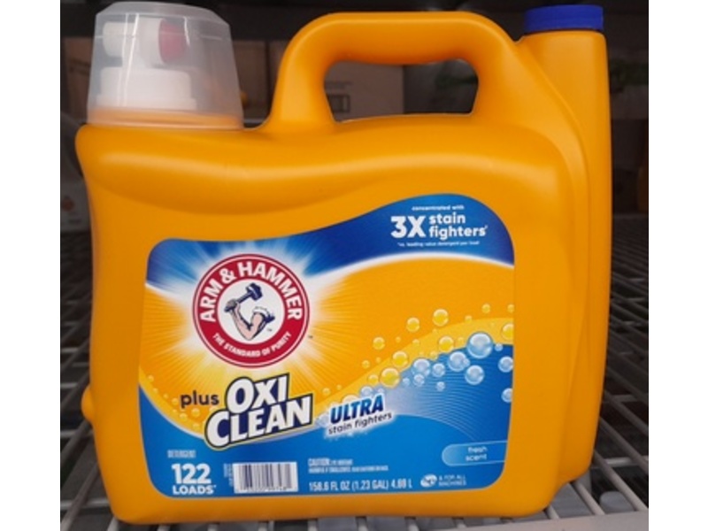 Arm & Hammer Plus Oxi Clean Ultra Stain Fighters, Fresh Scent, 15 8.6 fl oz/4.69 L, 122 Loads