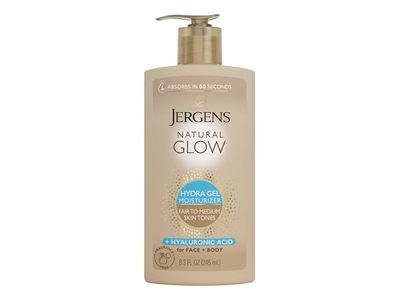 Jergens Natural Glow Hydra Gel Moisturizer, Fair To Medium, 8.3 fl oz/245 mL