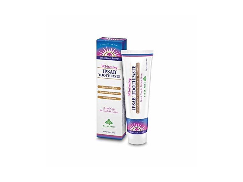 Heritage Store Ipsab Toothpaste, Fresh Mint, 4.23 oz/123 g