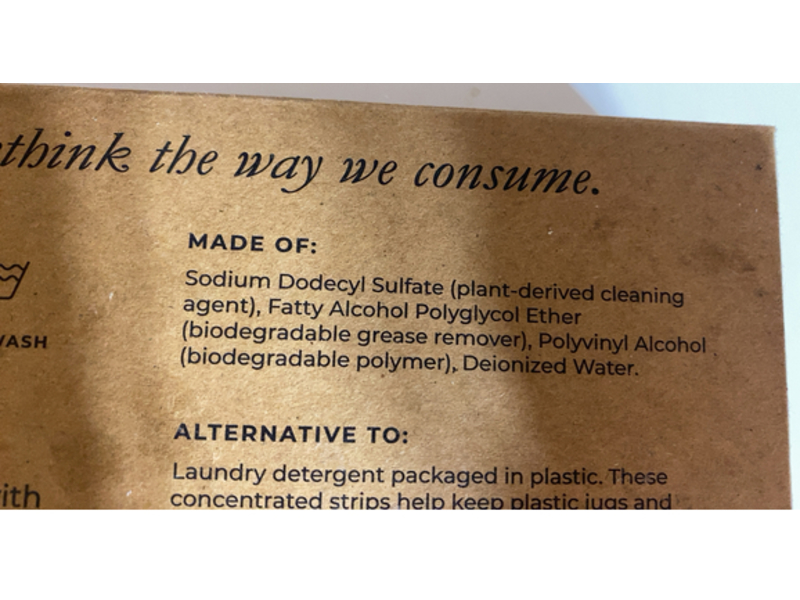 ZWS Essentials Laundry Detergent Sheets, Unscented, 60 Loads, 4 oz/125 g