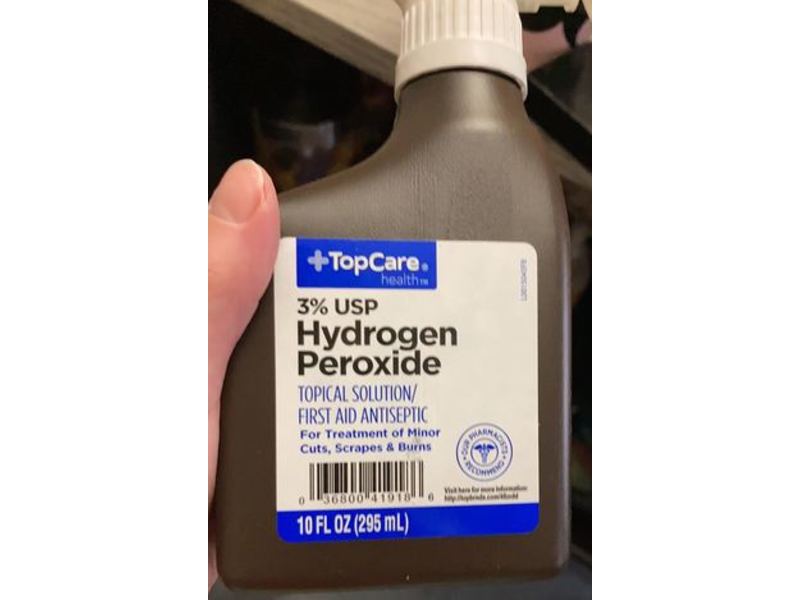 Topcare Health 3% USP Hydrogen Peroxide Antiseptic, 10 fl oz/295 mL