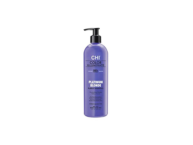 Chi Color Illuminate Platinum Blonde Purple Shampoo, 12 fl oz/355 mL