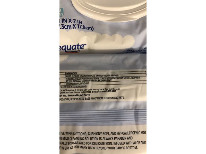Equate Sensitive Wipes, Fragrance-Free, 72 Count