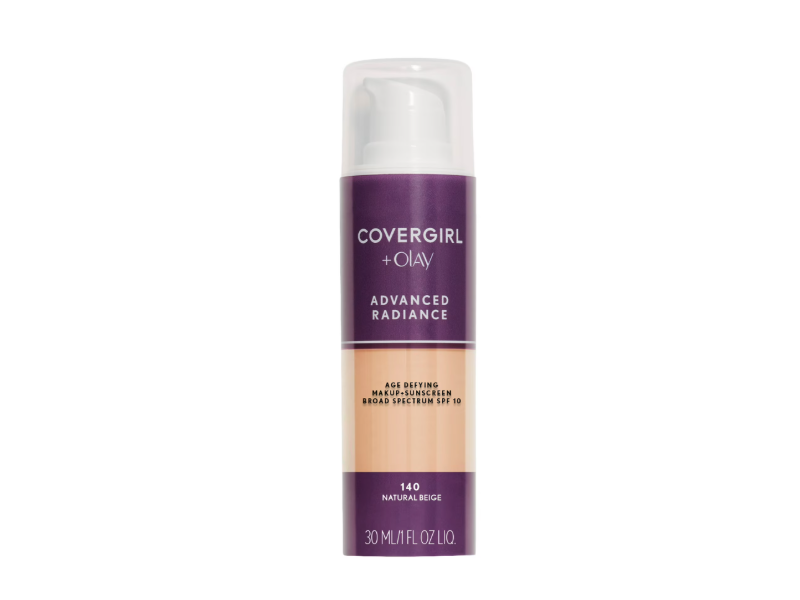 CoverGirl Advanced Radiance Age-Defying Foundation, SPF 10, 140 Natural Beige, 1 fl oz/30 mL