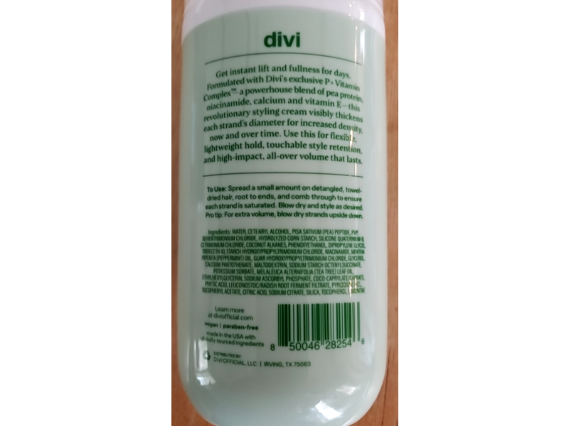 Divi Strand Plumping Styling Cream, 4 oz/120 mL
