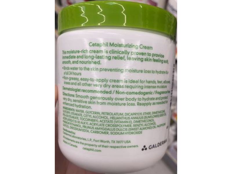 Cetaphil Moisturizing Cream For Very Dry Sensitive Skin, 20 oz/566 g