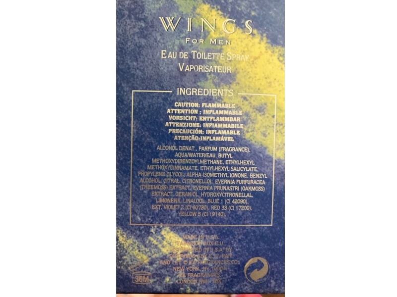 Wings Eau De Toilette Spray, 3.4 fl oz/100 mL