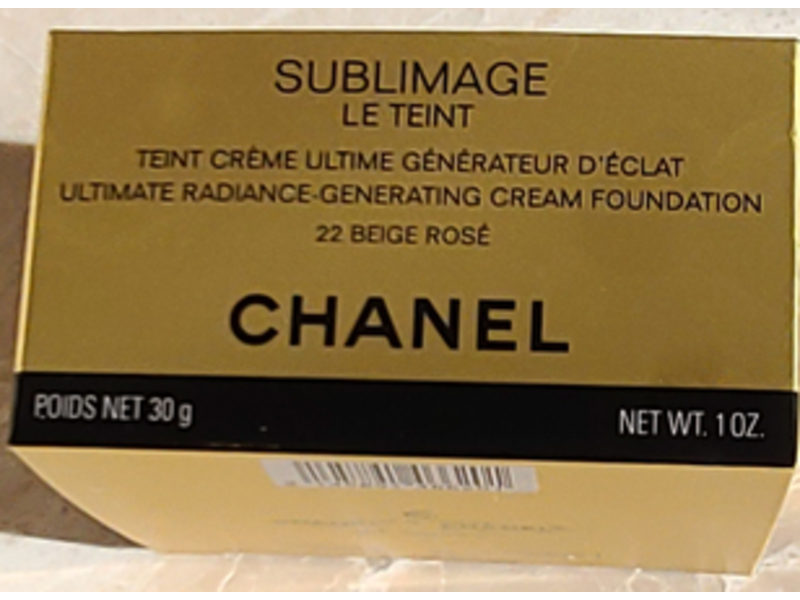 Chanel Sublimage Le Teint Foundation, 22 Beige Rose, 1 oz/30 g
