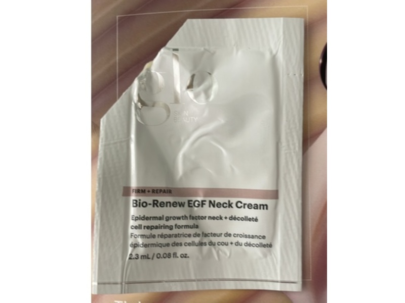 Glo Skin Beauty Bio-Renew EGF Neck Cream, 0.08 fl oz/2.3 mL