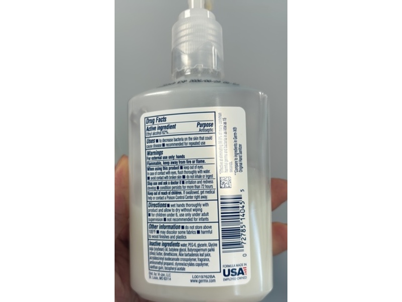 Germ.x Nourish Moisturizing Hand Sanitizer, Aloe & Shea Butter, 8 fl oz/236 mL