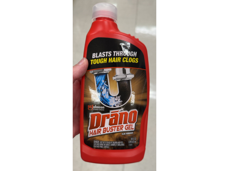 Drano Hair Buster Gel Clog Remover, 16 fl oz/473 mL