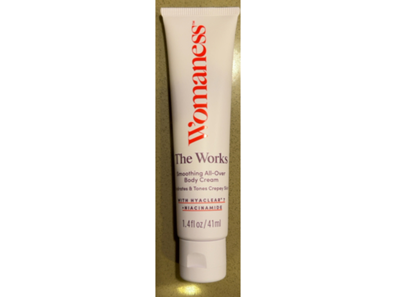 Womaness The Works Smoothing All - Over Body Cream, Hyaclear 7 + Niacinamide, 1.4 fl oz/41 mL