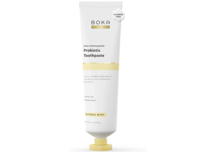 Boka Probiotics Nano-Hydroxyapatite Probiotic Toothpaste, Citrus Mint, 3.4 oz/96 g