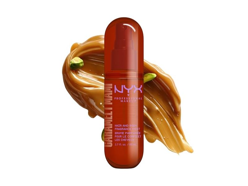 Nyx Professional Makeup Hair And Body Fragrance Mist, Caramelt Mami, 2.7 fl oz/80 mL
