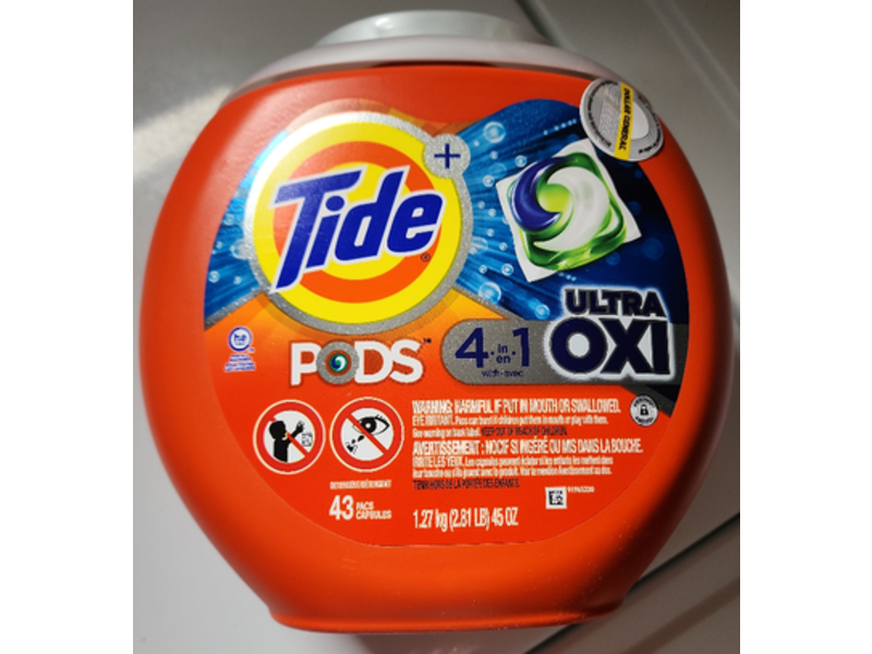Tide Ultra 4 In 1 Oxi Pods, 45 oz/1.27 kg, 43 Counts