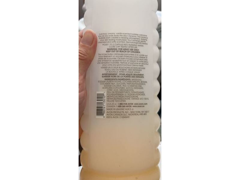 Avon Senses Bubble Bath, Vanilla Cream, 24 fl oz/700 mL, Pack Of 3