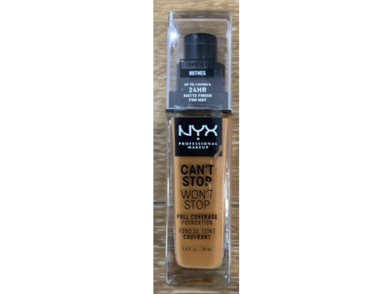 Nyx Can't Stop Won't Stop Foundation, Nutmeg, 1fl oz/30 mL