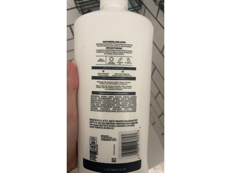 Pantene Pro-V Daily Moisture Renewal Shampoo, 38.2 fl oz/1.13 L