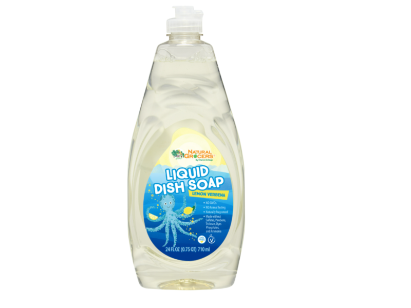 Natural Grocers Liquid Dish Soap, Lemon Verbena, 24 fl oz/710 mL