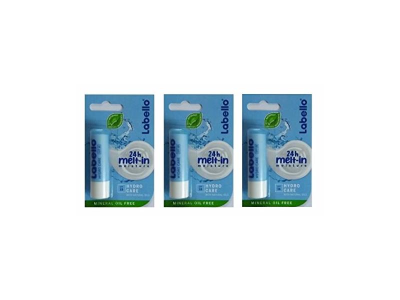 Labello 24h Melt-In Moisture Hydro Care Lip Balm, Natural Oils, SPF 15, 5.5 mL