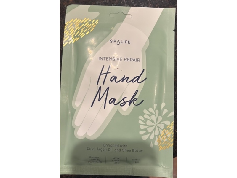SpaLife intensive Repair Hand Mask, Cica, Argan Oil & Shea Butter, 1.13 fl oz/32 g