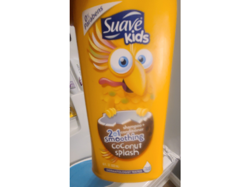 Suave Kids 2 In 1 Smoothing Shampoo + Conditioner, Coconut Splash, 18 fl oz/532 mL