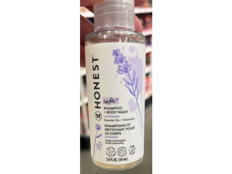 Honest Calm Shampoo + Body Wash, Lavender, 2.0 fl oz/59 mL