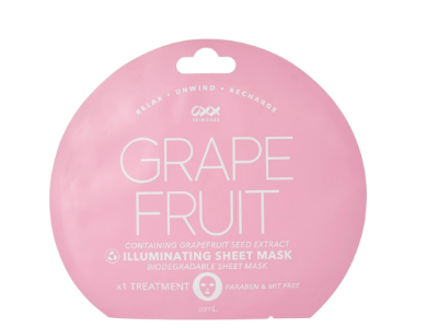 Oxx Skincare Illuminating Sheet Mask, Grape Fruit, 20 mL