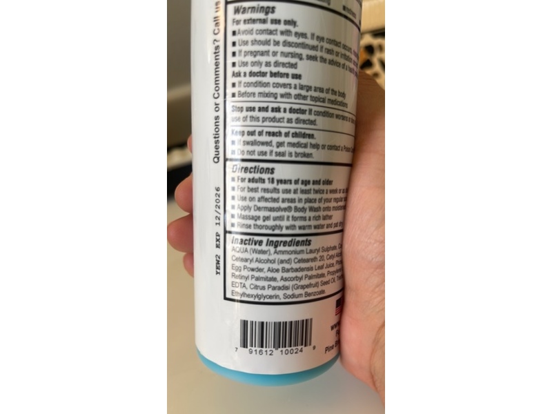 Derma Solve Psoriasis Medicated Body Wash, Salicylic Acid, 8 fl oz/240 mL, Pack Of 2