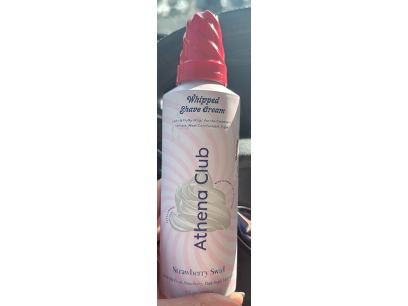 Athena Club Whipped Shave Cream, Strawberry Swirl, 6.7 oz/189 g