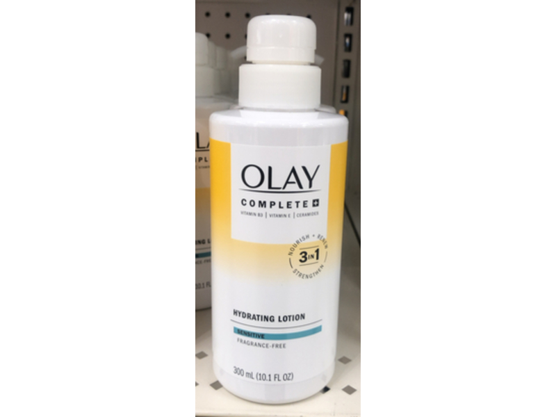 Olay Complete 3 In 1 Hydrating Lotion, Vitamin B3, Vitamin E & Ceramides, 10.1 fl oz/300 mL