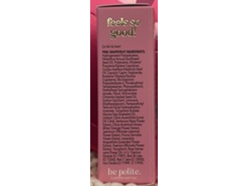 Polite Society Glossy Lip Balm, Pink Grapefruit, 0.16 fl oz/5 g