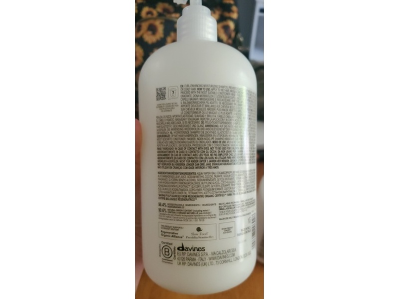 Davines LOVE Curl-Enhancing Shampoo, 33.8 fl oz/1000 mL