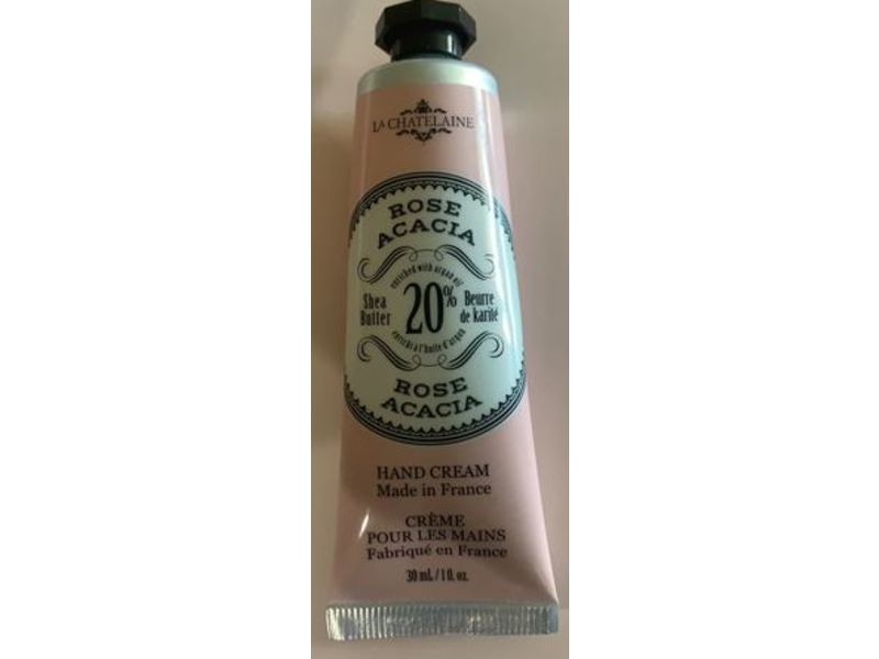 La Chatelaine Rose Acacia Hand Cream, 20% Shea Butter, 1 fl oz/30 mL