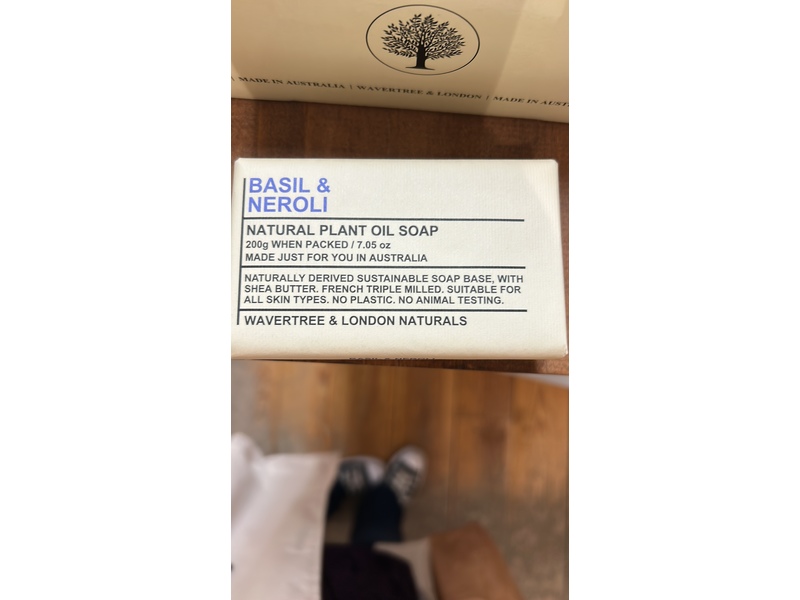 Wavertree & London Naturals Plant Oil Soap, Basil & Neroli, 7.05 oz/200 g