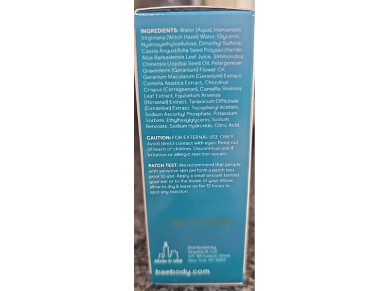 Baebody Facial Serum, Hyaluronic Acid, 1 fl oz/30 mL